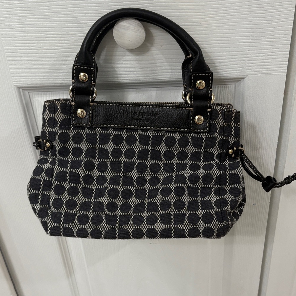Kate Spade Black and White Geometric Satchel